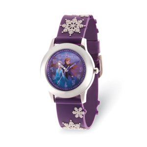 Disney Kids Frozen II Time Teacher Purple Snowflake Band children’s watch